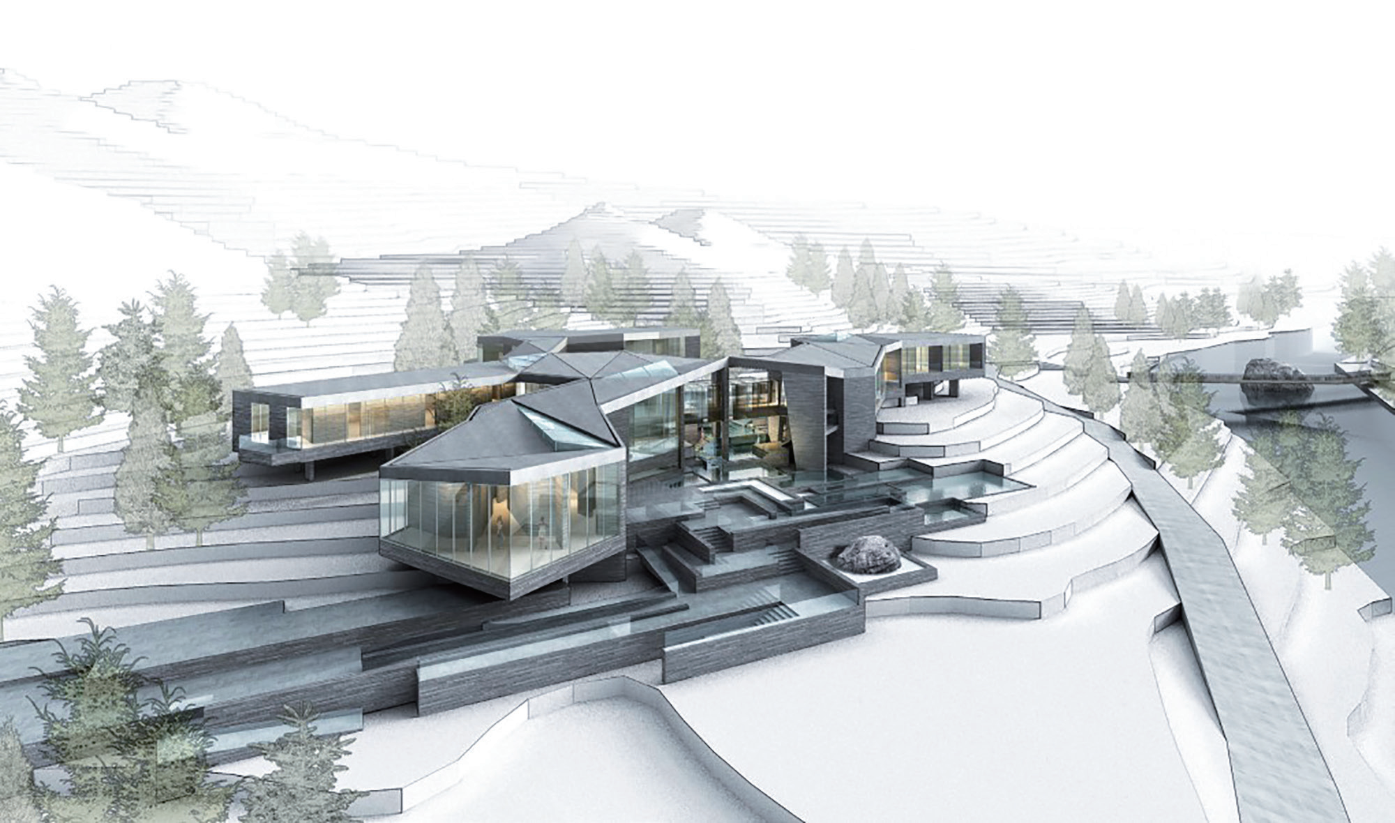 季兰德温泉沐日旅馆工程现场