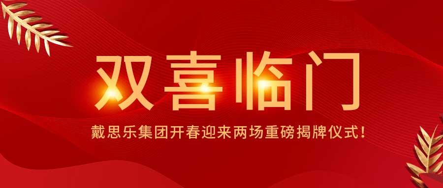 <b>双喜临门！戴思乐集团开春迎来两场重磅揭牌仪式！</b>
